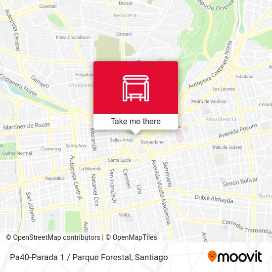 Pa40-Parada 1 / Parque Forestal map