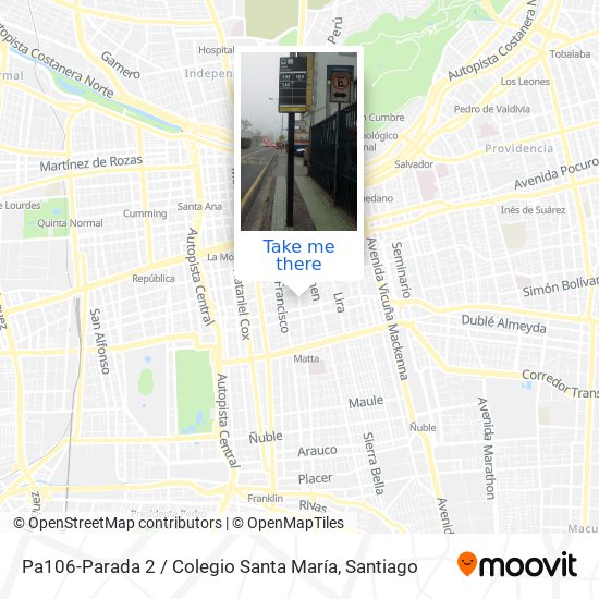 Pa106-Parada 2 / Colegio Santa María map