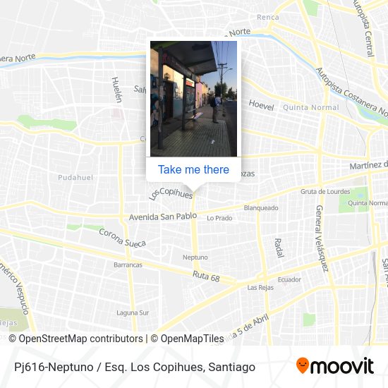 Pj616-Neptuno / Esq. Los Copihues map
