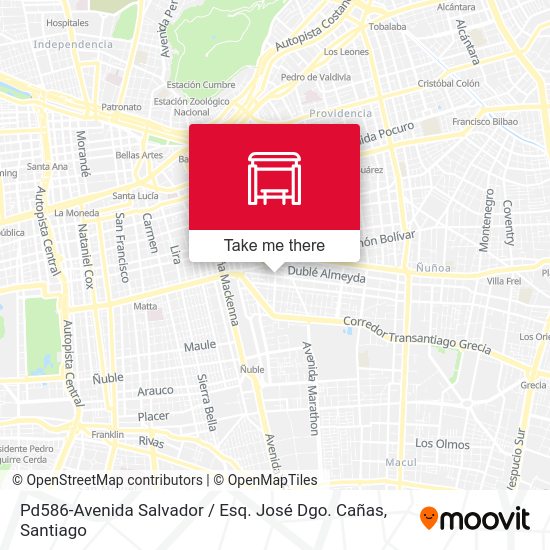 Pd586-Avenida Salvador / Esq. José Dgo. Cañas map