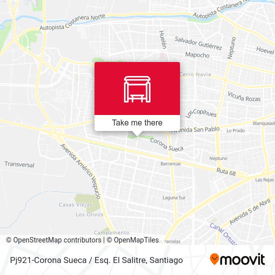 Mapa de Pj921-Corona Sueca / Esq. El Salitre