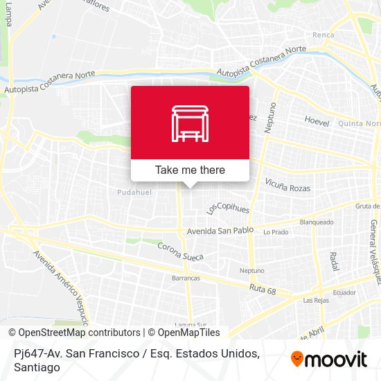 Mapa de Pj647-Av. San Francisco / Esq. Estados Unidos