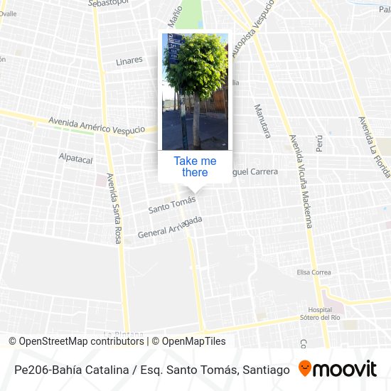 Pe206-Bahía Catalina / Esq. Santo Tomás map