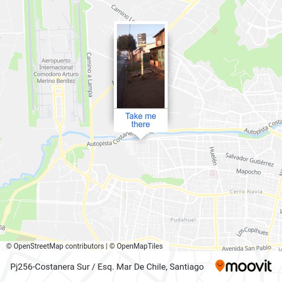 Pj256-Costanera Sur / Esq. Mar De Chile map