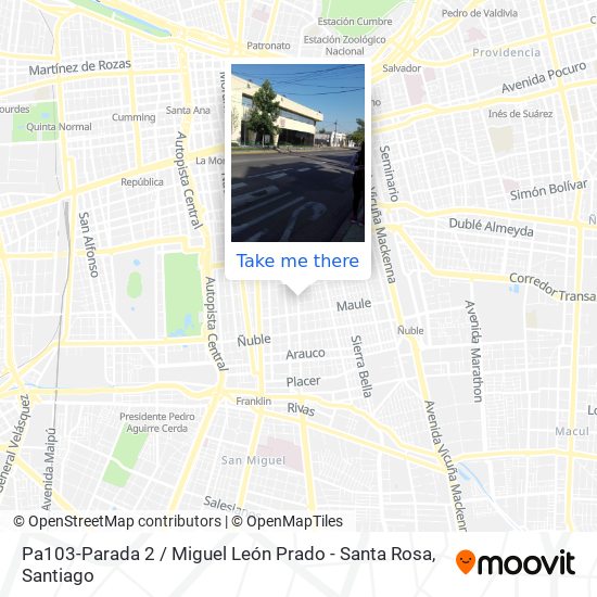 Pa103-Parada 2 / Miguel León Prado - Santa Rosa map