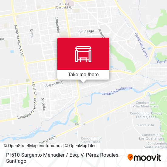 Mapa de Pf510-Sargento Menadier / Esq. V. Pérez Rosales