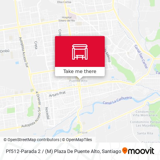 Mapa de Pf512-Parada 2 / (M) Plaza De Puente Alto