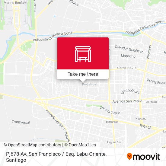 Pj678-Av. San Francisco / Esq. Lebu-Oriente map