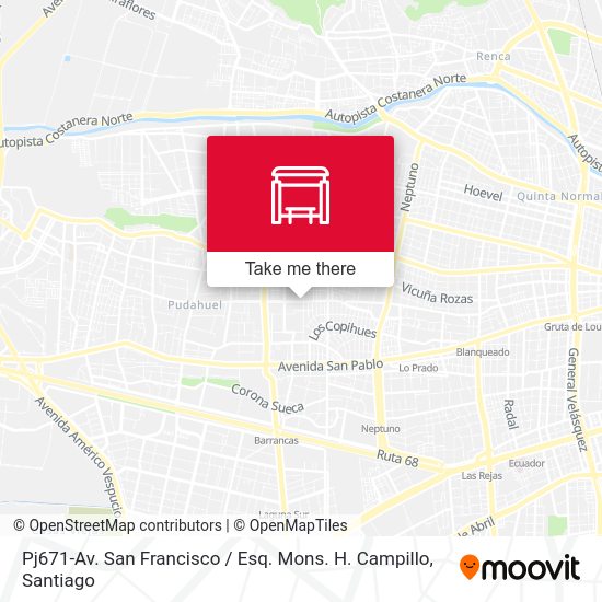 Mapa de Pj671-Av. San Francisco / Esq. Mons. H. Campillo
