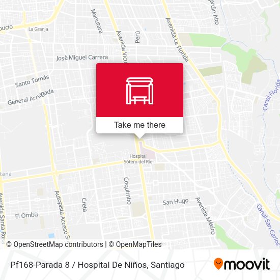 Mapa de Pf168-Parada 8 / Hospital De Niños