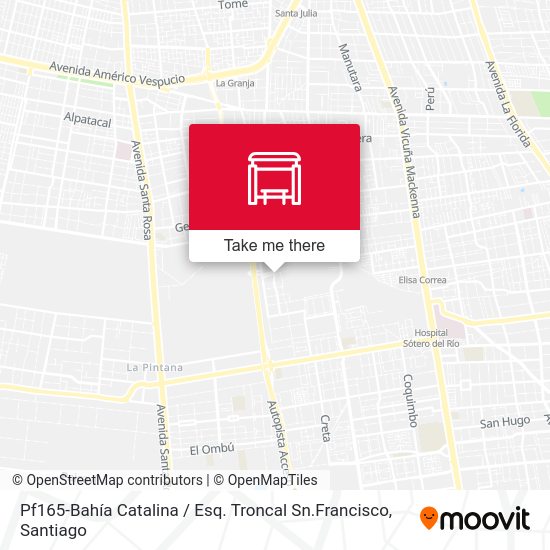 Pf165-Bahía Catalina / Esq. Troncal Sn.Francisco map