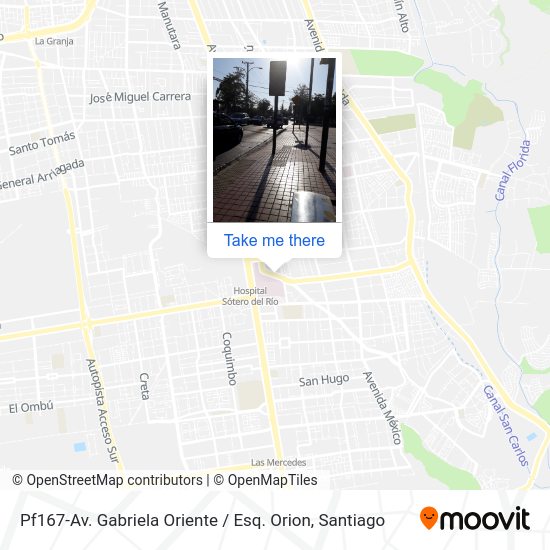 Pf167-Av. Gabriela Oriente / Esq. Orion map