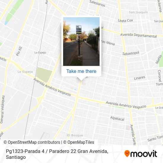 Pg1323-Parada 4 / Paradero 22 Gran Avenida map