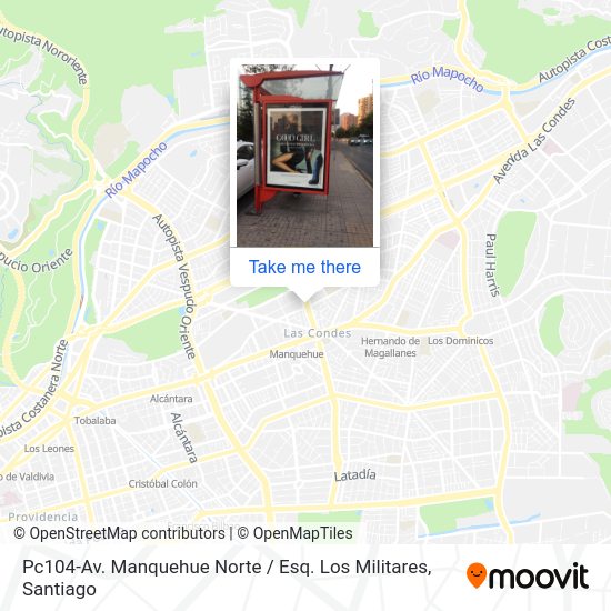 Pc104-Av. Manquehue Norte / Esq. Los Militares map