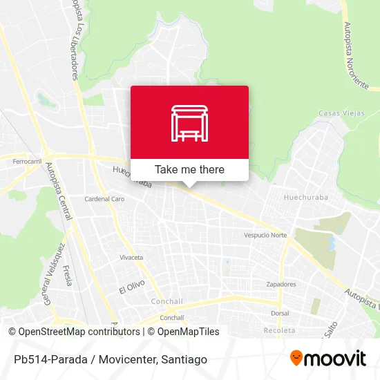 Pb514-Parada / Movicenter map