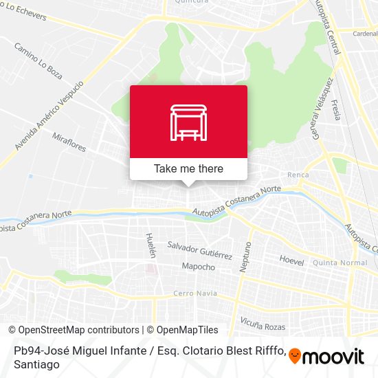 Pb94-José Miguel Infante / Esq. Clotario Blest Rifffo map