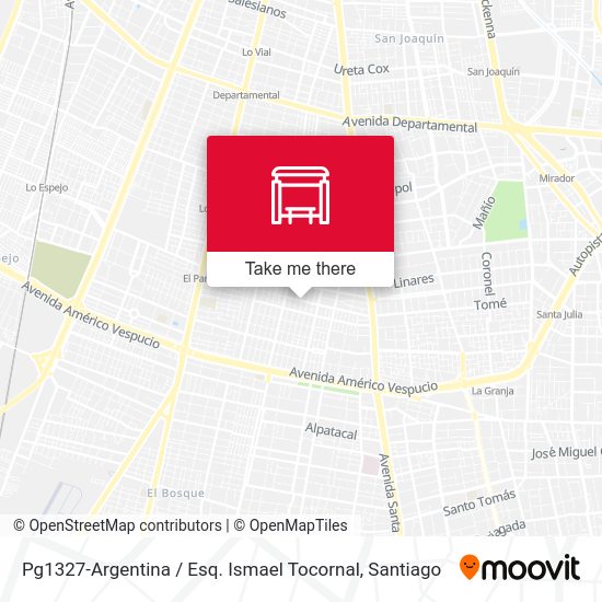 Pg1327-Argentina / Esq. Ismael Tocornal map