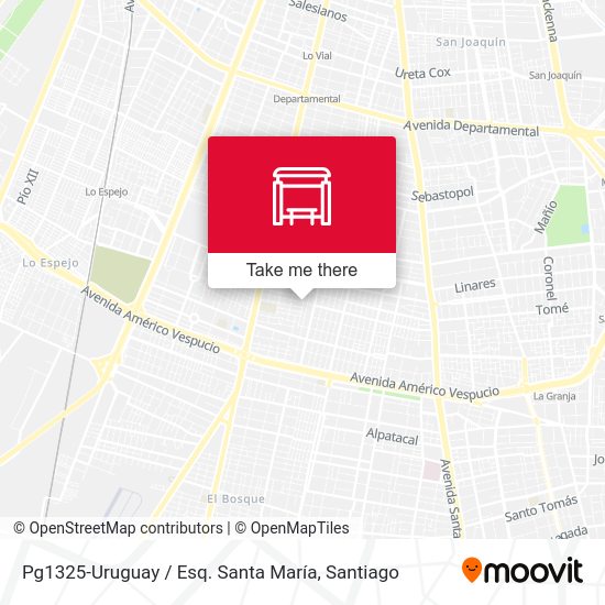 Pg1325-Uruguay / Esq. Santa María map