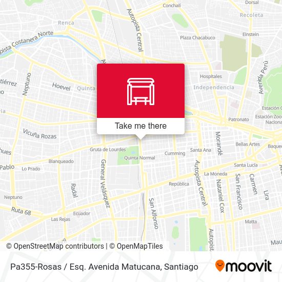 Mapa de Pa355-Rosas / Esq. Avenida Matucana