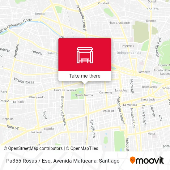 Pa355-Rosas / Esq. Avenida Matucana map