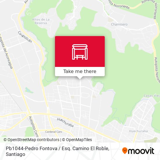 Pb1044-Pedro Fontova / Esq. Camino El Roble map