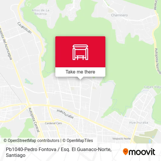 Pb1040-Pedro Fontova / Esq. El Guanaco-Norte map