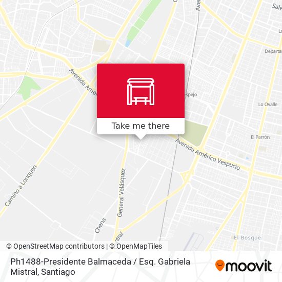Ph1488-Presidente Balmaceda / Esq. Gabriela Mistral map