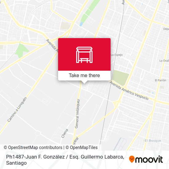 Ph1487-Juan F. González / Esq. Guillermo Labarca map