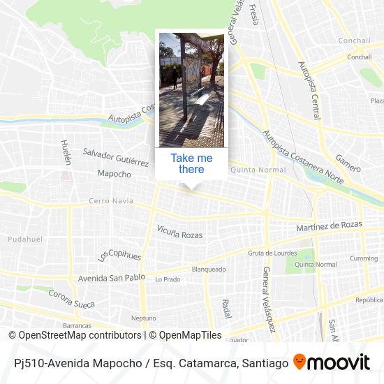 Pj510-Avenida Mapocho / Esq. Catamarca map