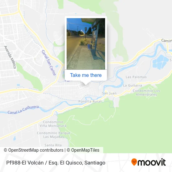 Pf988-El Volcán / Esq. El Quisco map