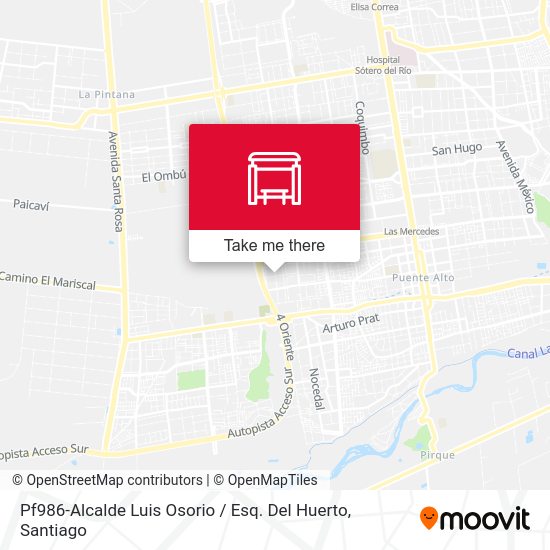 Pf986-Alcalde Luis Osorio / Esq. Del Huerto map
