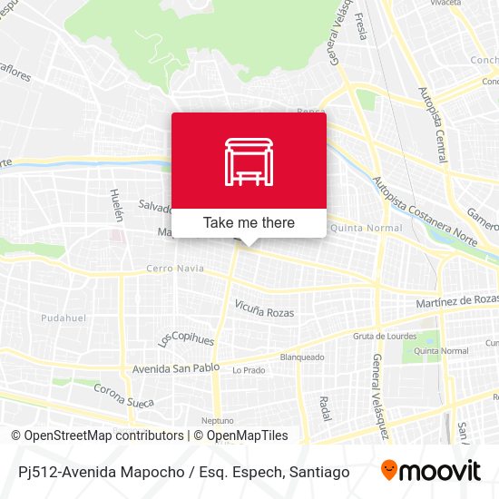Pj512-Avenida Mapocho / Esq. Espech map
