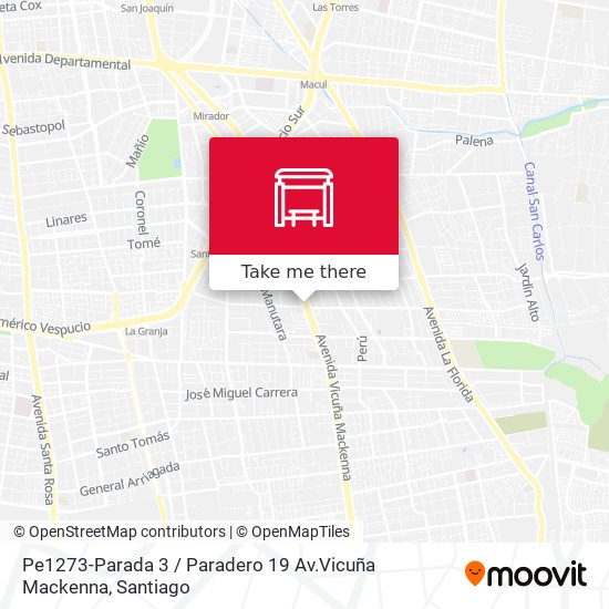 Pe1273-Parada 3 / Paradero 19 Av.Vicuña Mackenna map