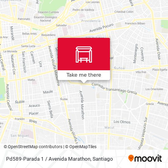 Pd589-Parada 1 / Avenida Marathon map