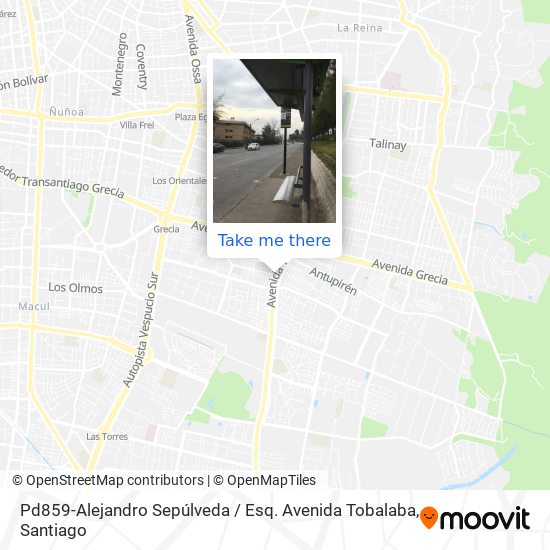 Pd859-Alejandro Sepúlveda / Esq. Avenida Tobalaba map