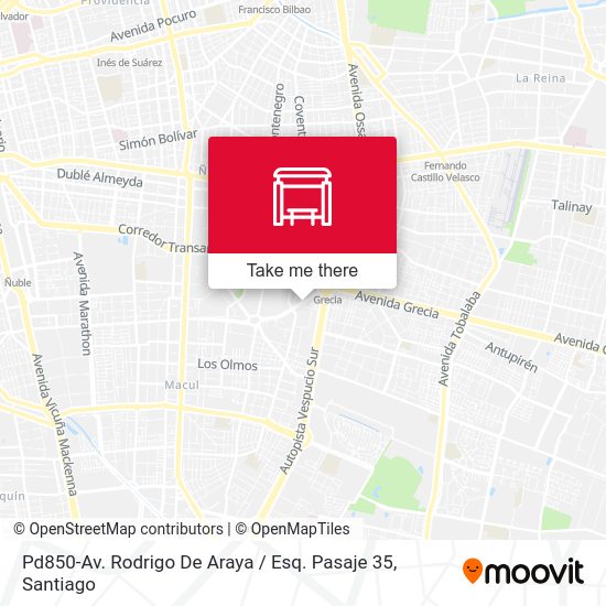 Mapa de Pd850-Av. Rodrigo De Araya / Esq. Pasaje 35