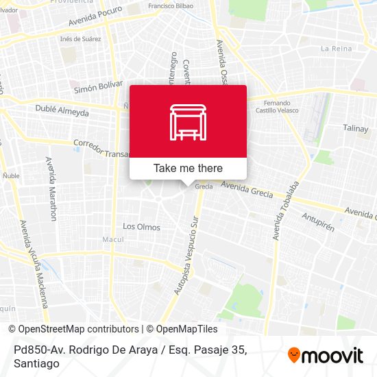 Pd850-Av. Rodrigo De Araya / Esq. Pasaje 35 map