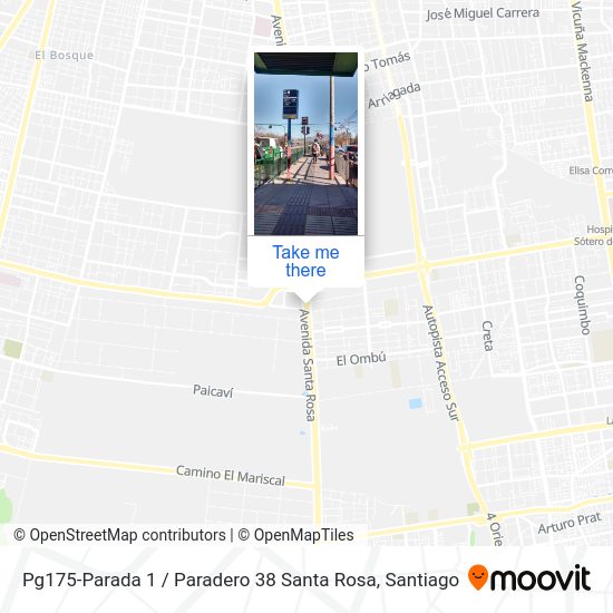 Pg175-Parada 1 / Paradero 38 Santa Rosa map