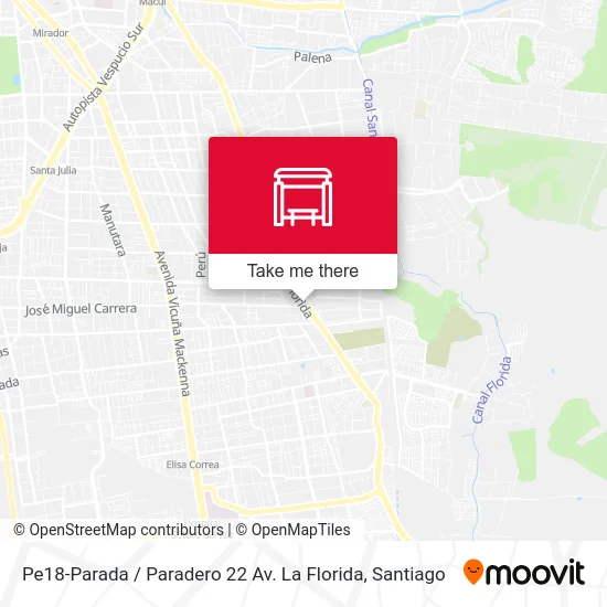 Pe18-Parada / Paradero 22 Av. La Florida map