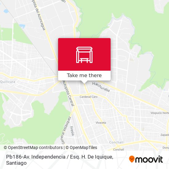 Pb186-Av. Independencia / Esq. H. De Iquique map