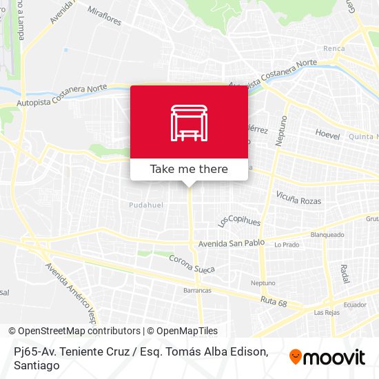 Mapa de Pj65-Av. Teniente Cruz / Esq. Tomás Alba Edison