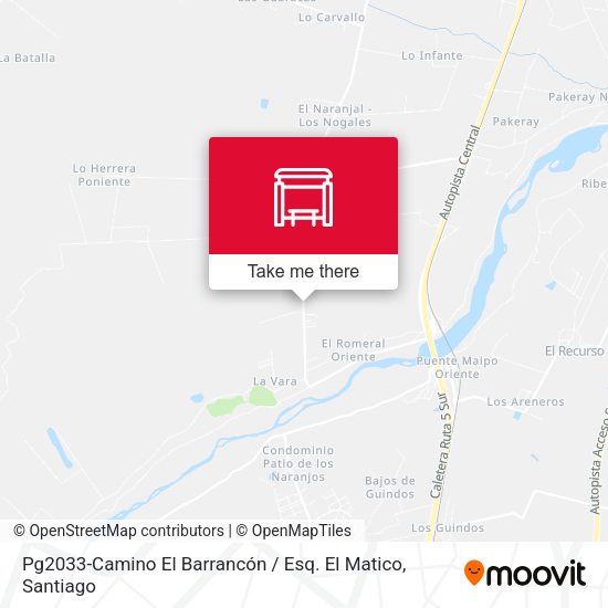 Pg2033-Camino El Barrancón / Esq. El Matico map