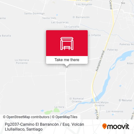 Mapa de Pg2037-Camino El Barrancón / Esq. Volcán Llullaillaco