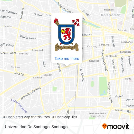 Universidad De Santiago map