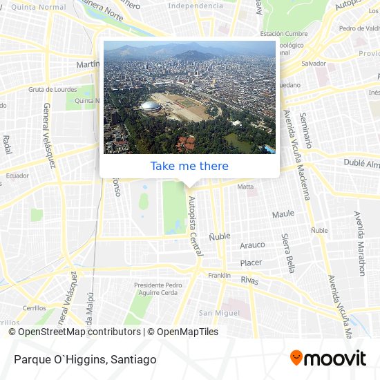 Parque O`Higgins map