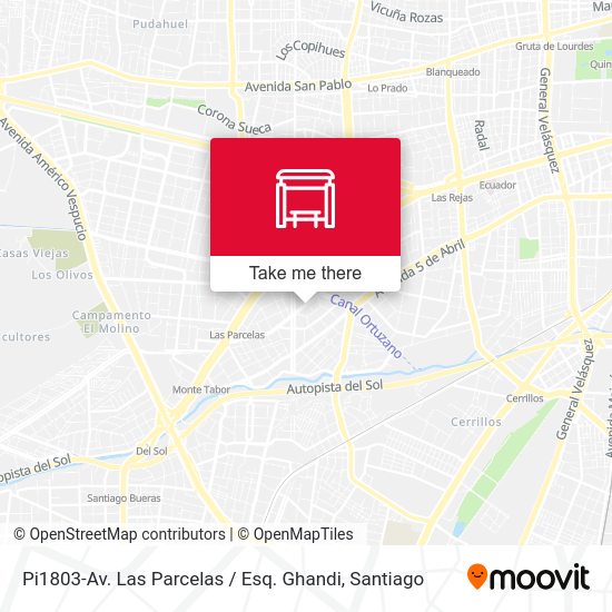 Pi1803-Av. Las Parcelas / Esq. Ghandi map