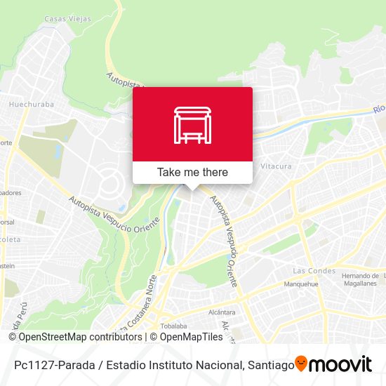 Pc1127-Parada / Estadio Instituto Nacional map