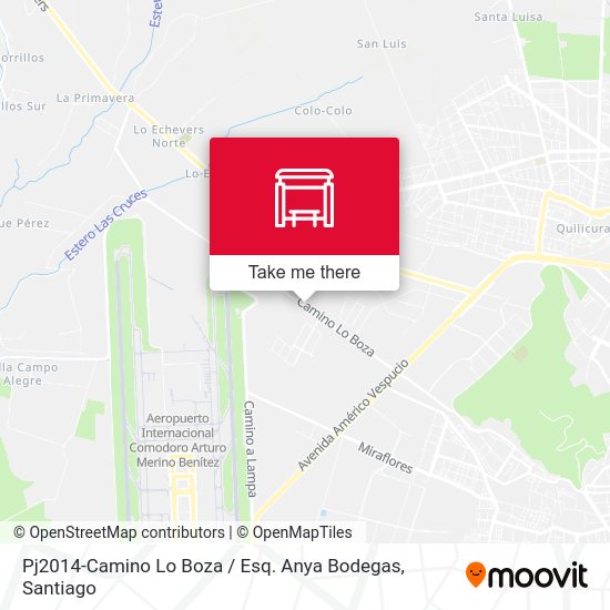 Pj2014-Camino Lo Boza / Esq. Anya Bodegas map