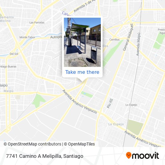 7741 Camino A Melipilla map