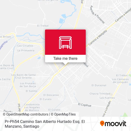 Pr-Ph54 Camino San Alberto Hurtado Esq. El Manzano map